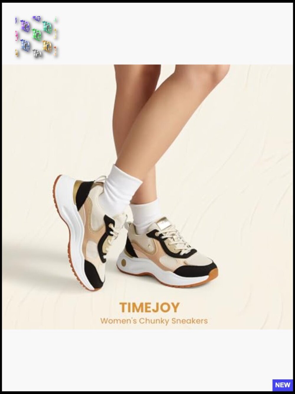 Chunky Platform Sneakers Retro Tennis Shoes Non-Slip Lace-Up Cushion Walking - Picture 2 of 7